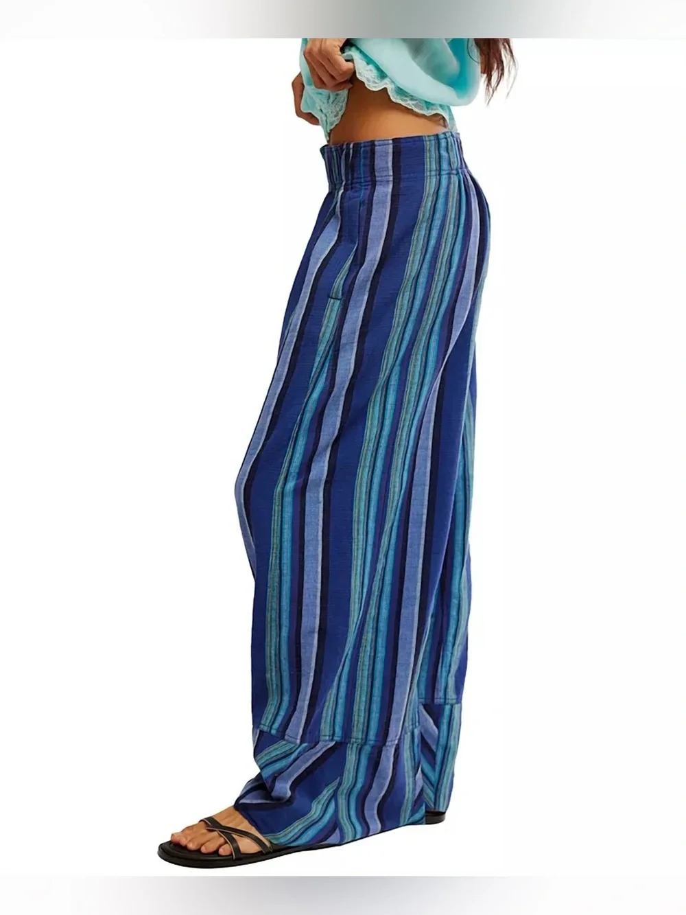 *NWT* Free People - Days End Linen Stripe Pant